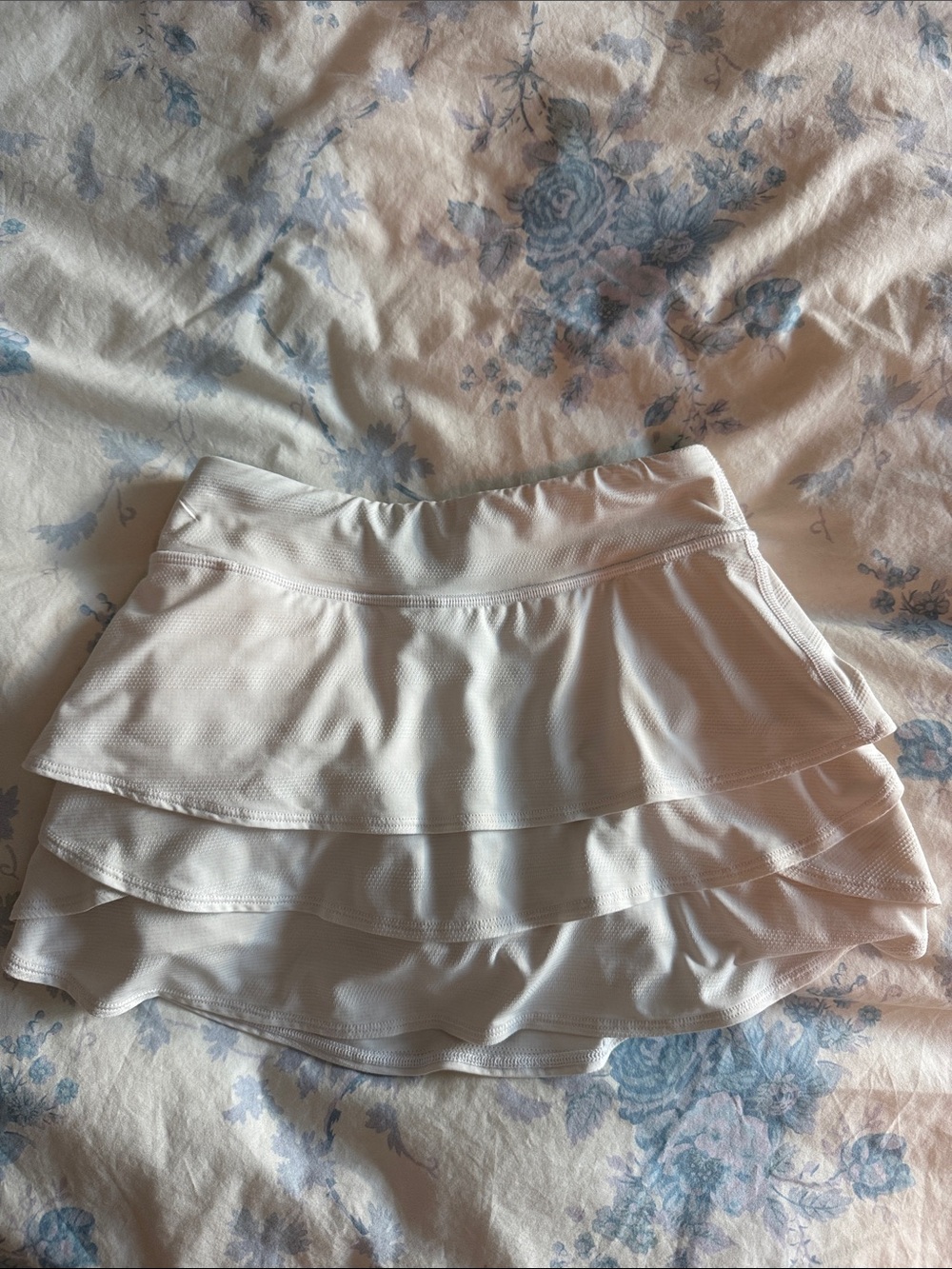 Athleta White Tiered Ruffle Skort